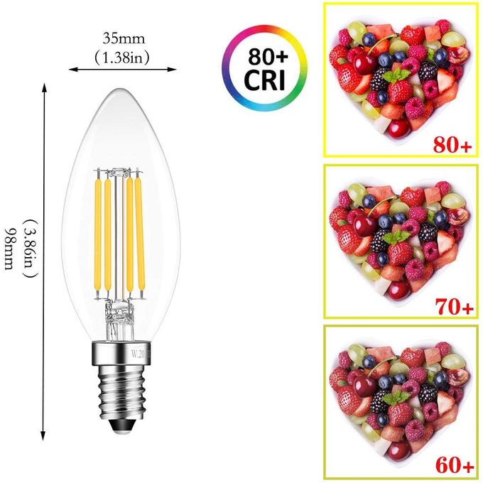 RZL LED Lights 6pcs C35 E12 E14 LED Ampoule DIMMABLE 3W 110V/ 220V SPIERAL  GOLD TINTE VINTAGE Ampoule Retro LED Filament Lumières de filament ultra  chaud 2200K LED lampe (Wattage : 3W