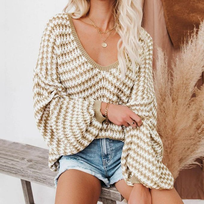 Sweet Puff Sleeve Sweaters Women Round Neck Tight Slim Short Pullovers  Female Long Sleeve Cozy Kobieta Swetry Pull Femme Hiver