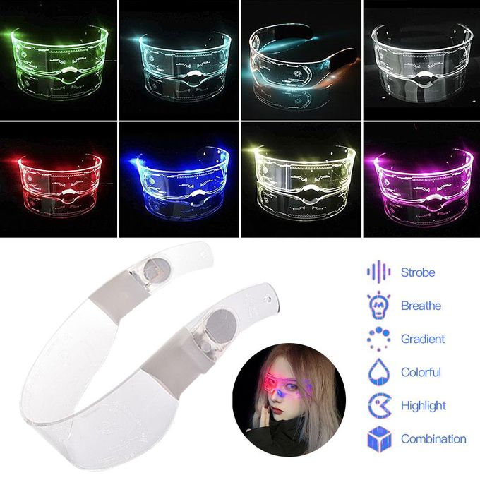 LED Visor Glasses Multicolored