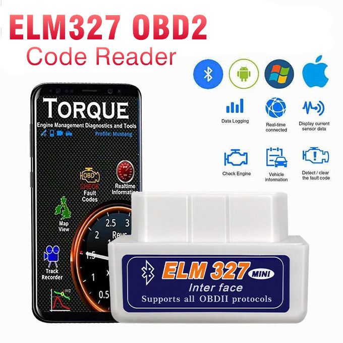 Car OBD2 Scanner Code Reader Compatible with Bluetooth Automotive Diagnostic  Tool OBDII ELM 3, 1 - Kroger
