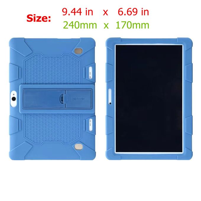 Generic (DEEP BLUE)Funda Tablet 10.1 Universal Case Soft Silicone For 10  10.1 Inch Android Tablet PC Soft Shockproof Cover Case L 9.44in W 6.69in WE