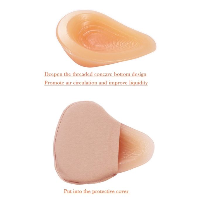Generic Silicone Breast Form Chest Mastectomy Sprial Shape Fake Breast  Prosthesis 500g Soft Breast Pad