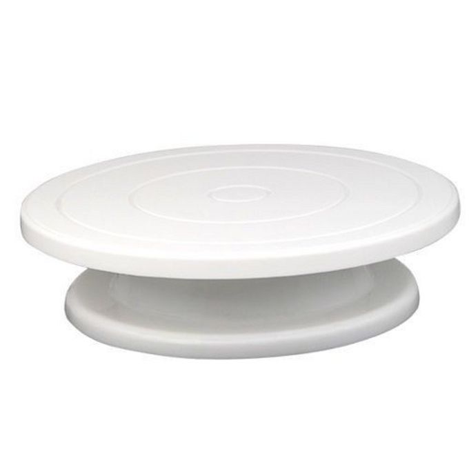 Plastic Cake Plate Turntable Rotating Anti-skid Round Cake Stand