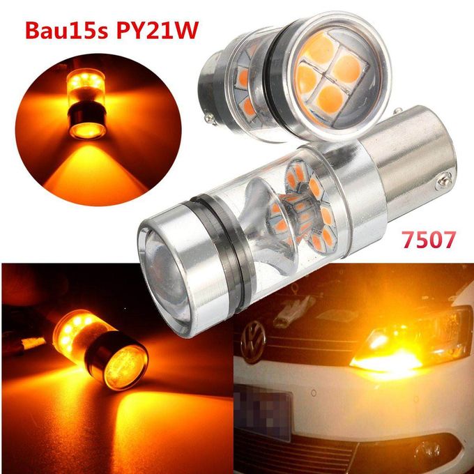 2x PY21W bulbs - 24 YELLOW / ORANGE LEDs - X-LED Series - Special