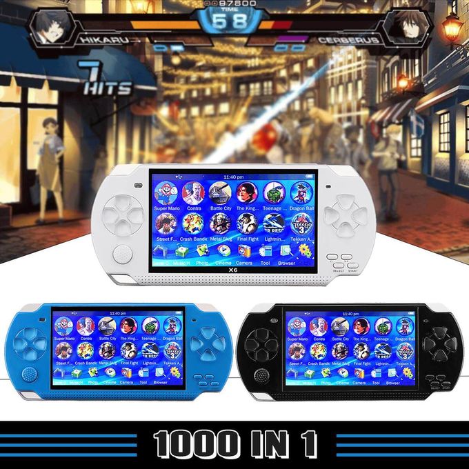 Generic Built-In 10000Games 32Bit 4.3'' 8GB Portable Video Handheld Game  Console Player Blue/White/Black Blue