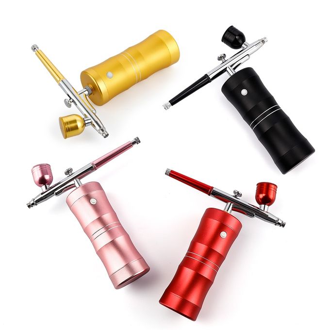 Portable Airbrush For Model Nail Tattoo Cake Decorating Oxygen Spa  Treatment Mist 0.3mm Nozzle Spray High Pressure For Deep Skin