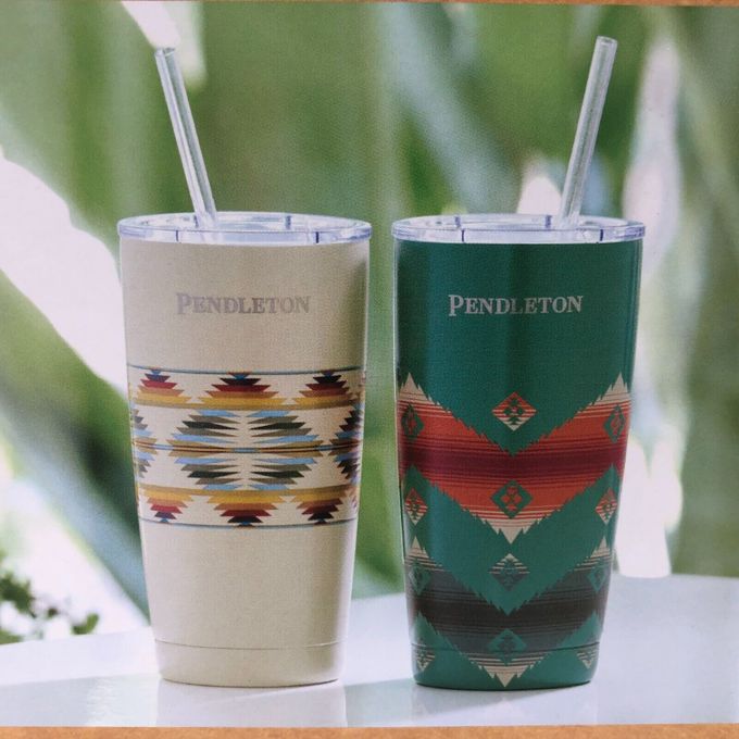 Pendleton 20oz Stainless Steel Hot/Cold Tumblers Cups - Set of  2: Tumblers & Water Glasses