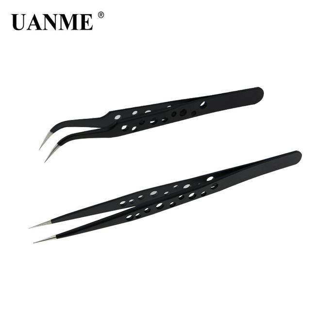 product_image_name-Generic-UANME Stainless Steel Anti-static Tweezers Tools ESD-1