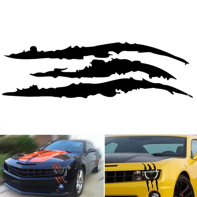 Generic 2 PCS Reflective Car Sticker Monster Scratch Stripe Claw