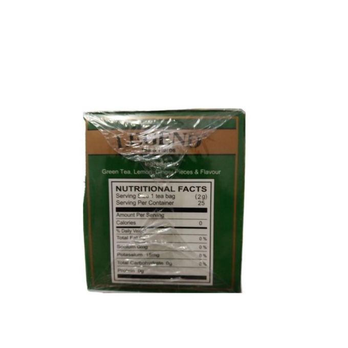 Legend Tea & Herbs Green Tea (Lemon and Ginger flavour) 25 Tea bag - Image 2