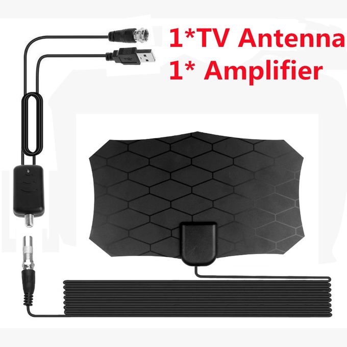 Antena 3M Para Tv Digital Abierta HD Cable 5mt Con Amplificador