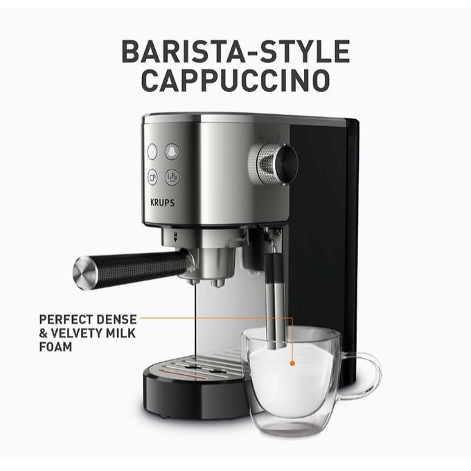 Krups Virtuoso Pump Espresso Coffee Maker With Milk Frothing Wand