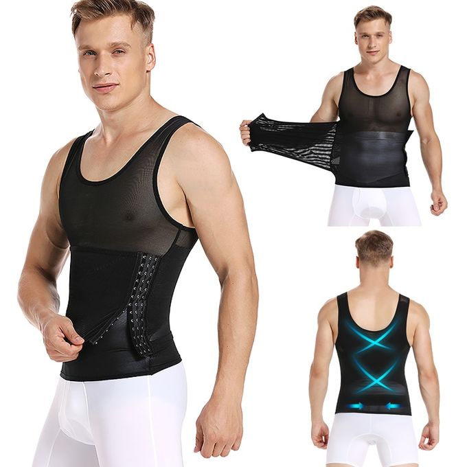 Fashion Men's Mesh Slimming Body Shaper Compression Shapewear