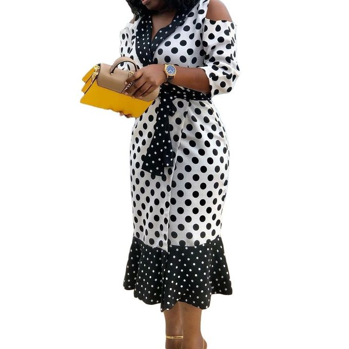 product_image_name-Fashion-African Women Party Long Dresses V Neck Cold Shoulder Slim Dress Celebrity Birthday Dinner Ocn Robes Gowns 3XL--1