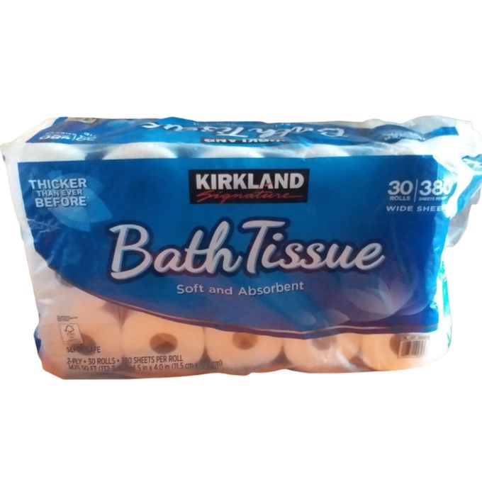 Kirkland Signature Bath Tissue, 2-Ply, 380 Sheets, 30 Rolls