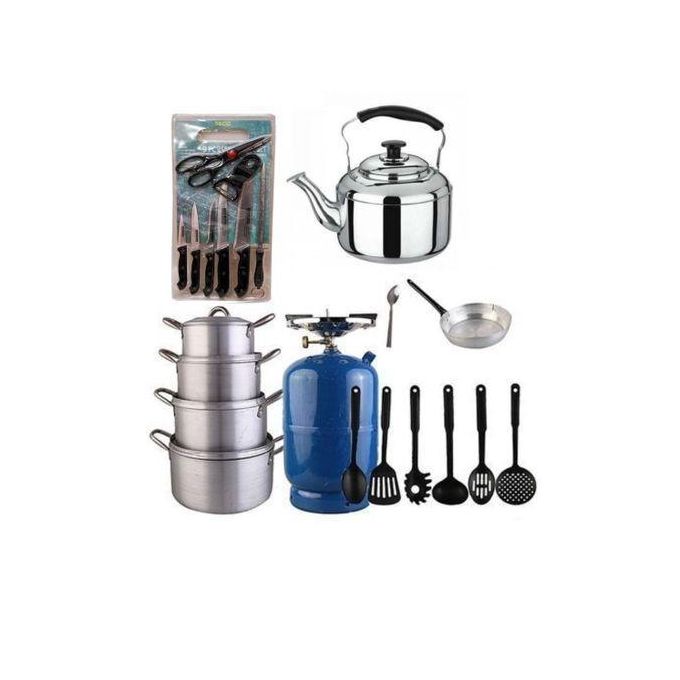 Generic Economy Kitchen Bundle (3kg Gas Cylinder + Set Of 4
