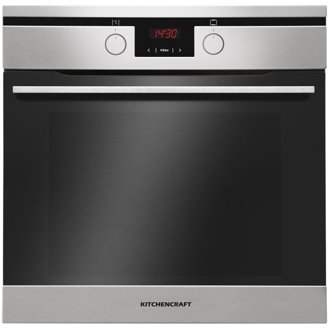 product_image_name-Kitchen Craft-60cm Built In Electric Oven Silver - Illuminated Knobs -Smart Series - Boi622-1