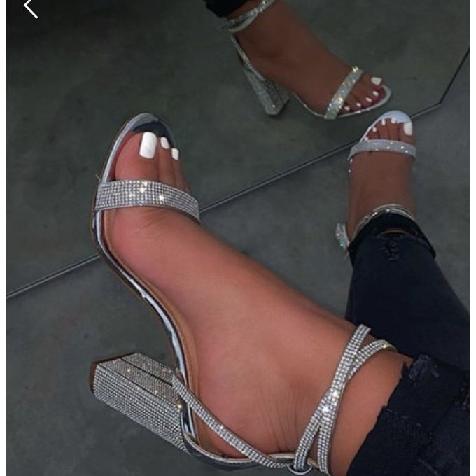 silver heels on jumia