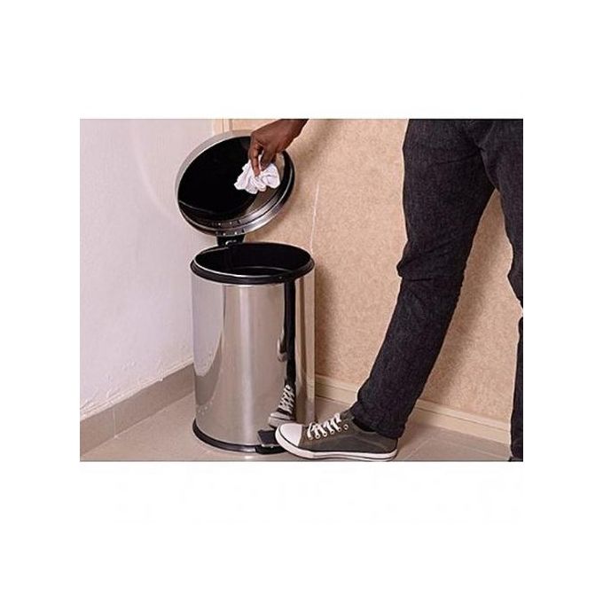 product_image_name-Generic-Stainless Steel Pedal Waste Bin-3 - 20liters-1
