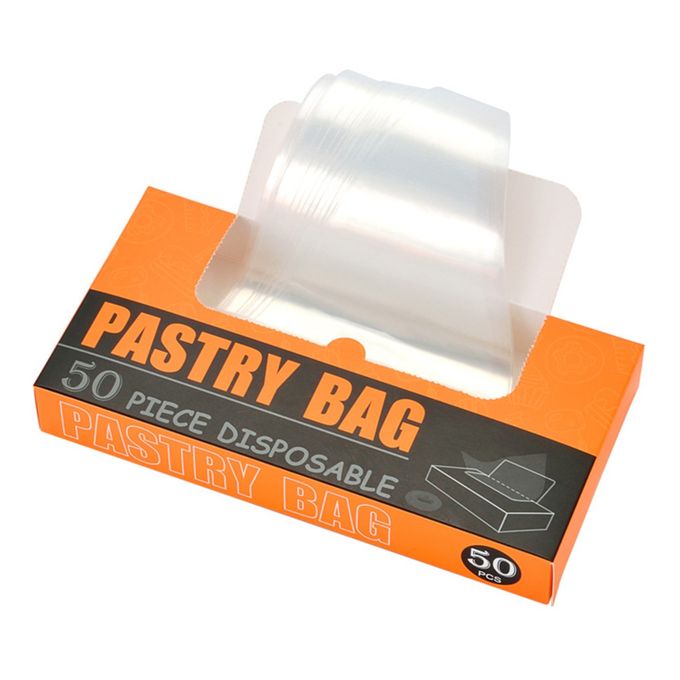 Generic 50PCS Disposable Pastry Bags Transparent Disposable Cake