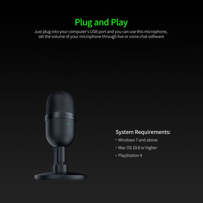 Razer Seiren Mini Ultra-Compact Condenser Microphone - Black 