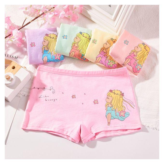 Fashion 4pcs Girls' Cotton Underwear Cute Baby Protective Panties