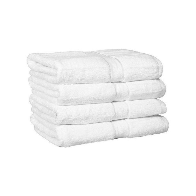 product_image_name-Generic-4-Piece Small 100% Cotton Neck Size Towel - White-1