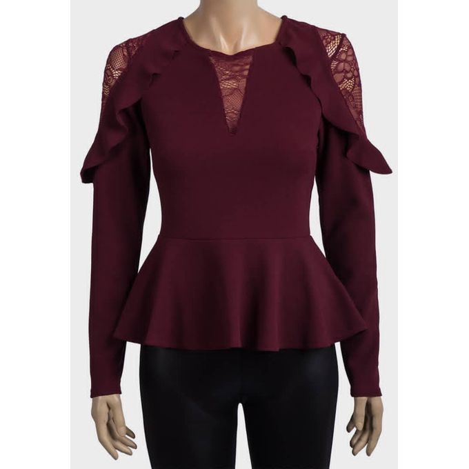 Fashion Long Sleeve Peplum Ladies Blouse Jumia Nigeria