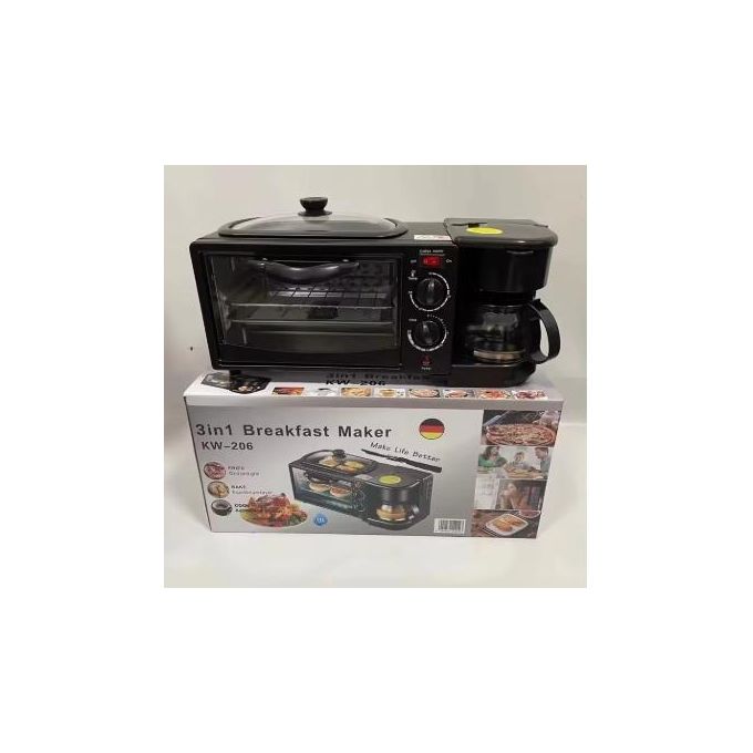 3in1 Breakfast Maker KW-206 ブラック Amazon.com: 3 in 1 Breakfast Station,Versatile Breakfast Maker