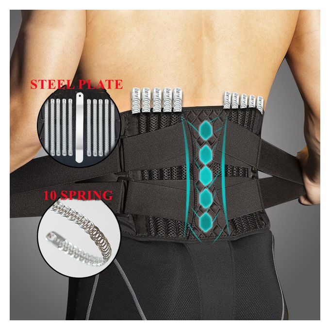 Generic (Type A-Black,)Lumbar Waist Support Belt Strong Lower Back Support  Corset Belt Waist Trainer Sweat Slim Belt For Sports Pain Relief DON @ Best  Price Online