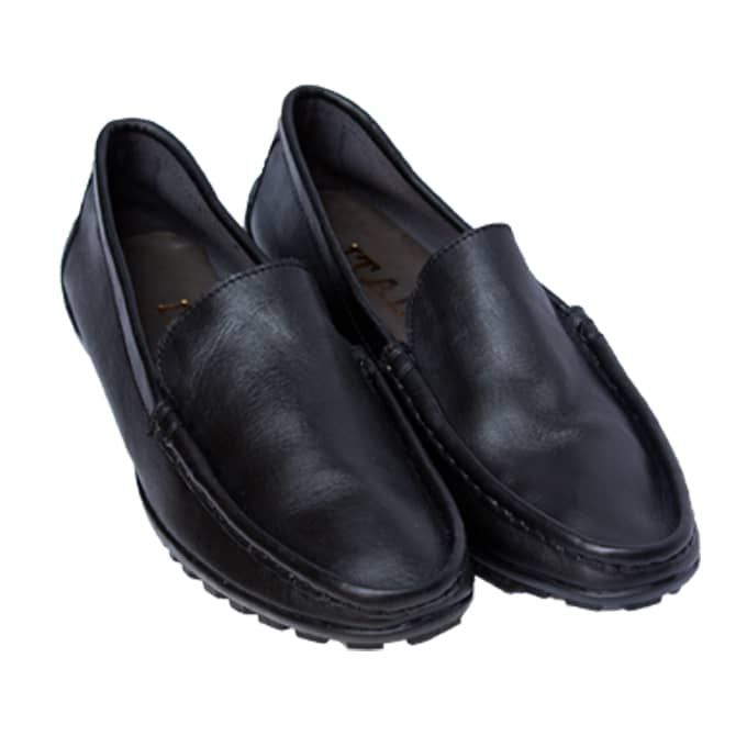 mens smart black loafers