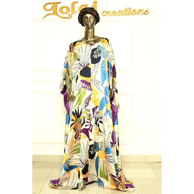 product_image_name-Lolaj-Gorgeous Long Ladies Multi Colour Silk Bubu Gown-1