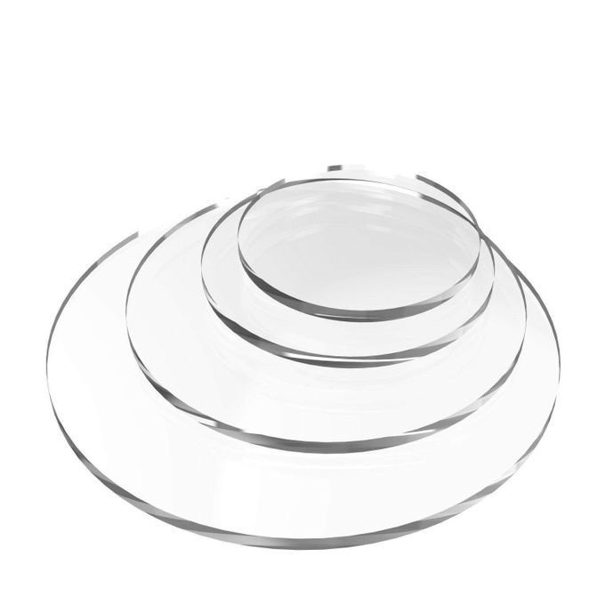  SEWACC 2pcs 25cm 3mm Acrylic Round Disc Acrylic Rounds