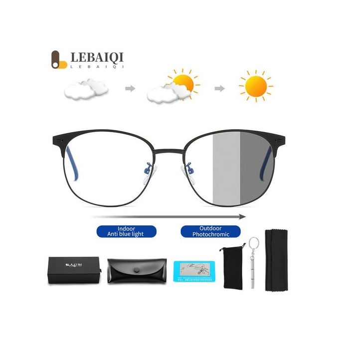 product_image_name-Generic-Unisex Metal Photochromic Anti-blue Light Glasses-1