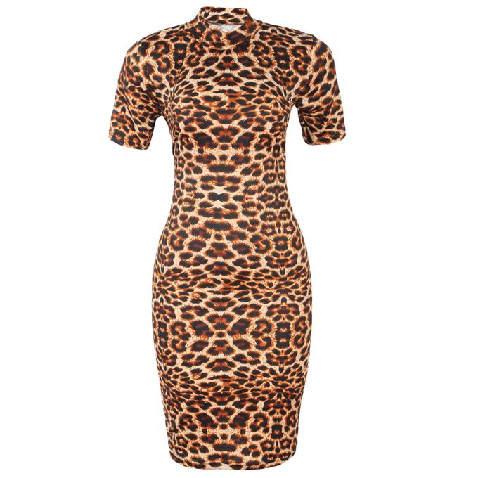 Fashion Charming Bodycon Midi Gown Animal Print Jumia Nigeria