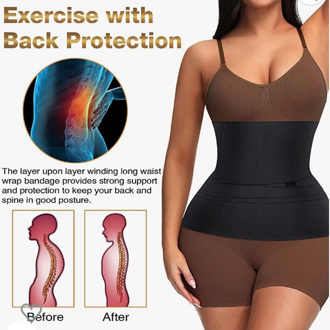 Generic Waist Trainer Belt Wrap Shape Wear Belt Tummy Control Belt Wrap  Belly Shaper