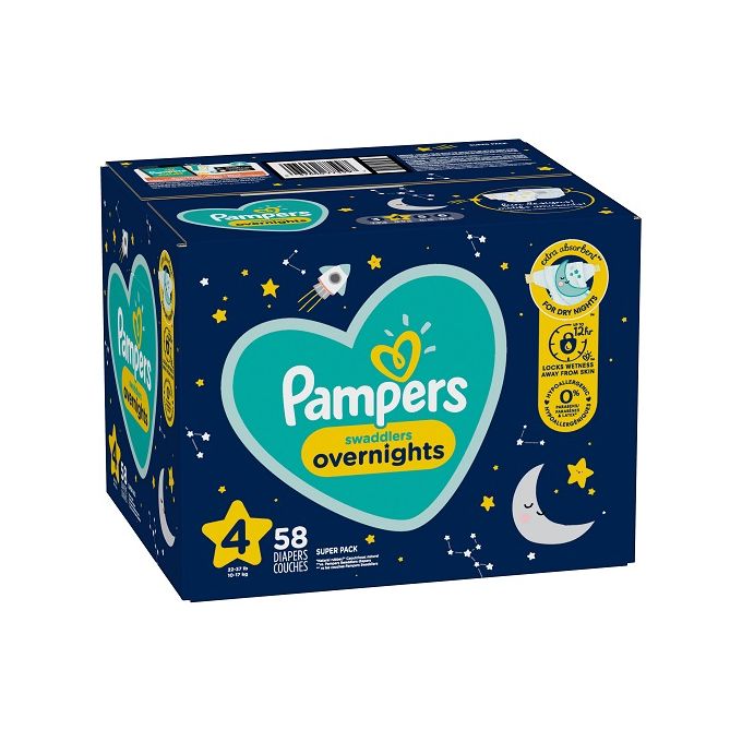 product_image_name-Pampers-Swaddlers Overnights Baby Diaper, Size 4, 58 Count-1