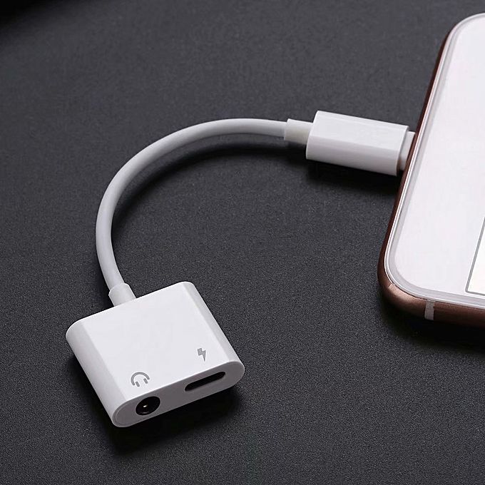 Generic 2 In 1 Audio Charging Adapter Lightning Adapter 3 5mm Earphone Jack Aux Audio Charger Adaptador Earphone Splitter Connector For Iphone X Xs Xr 8 7 Plus Ios Jumia Nigeria