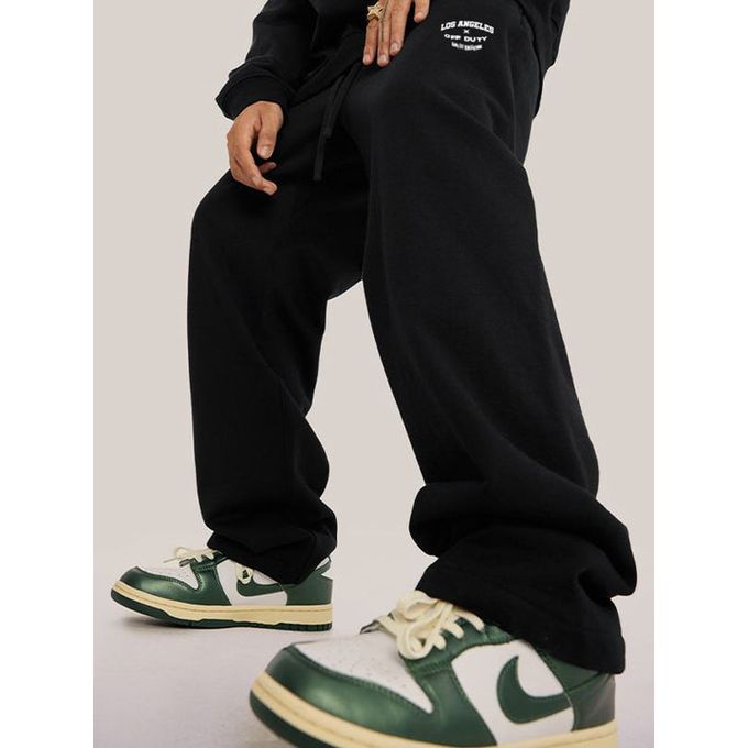 Dat Plitted Baggy Designer Joggers Black