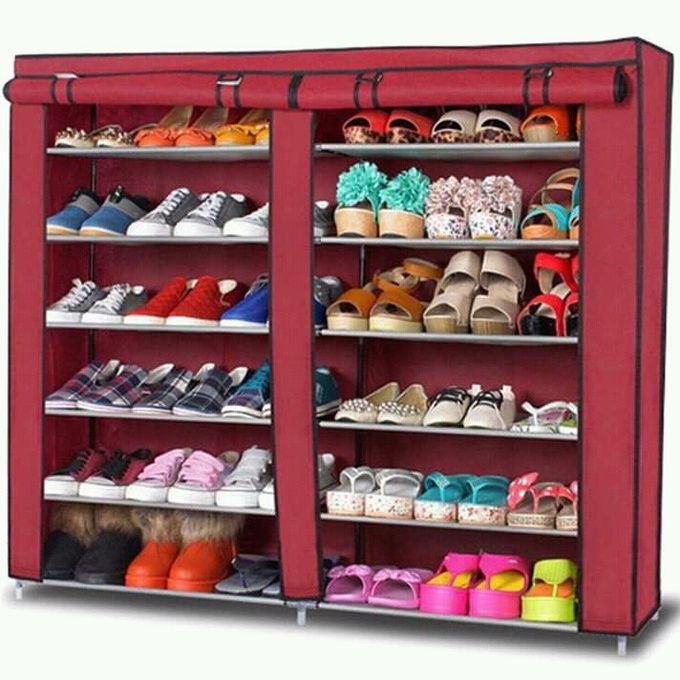 product_image_name-Generic-Double Face Shoe Rack + Fabric Cover For 36 Pairs-1