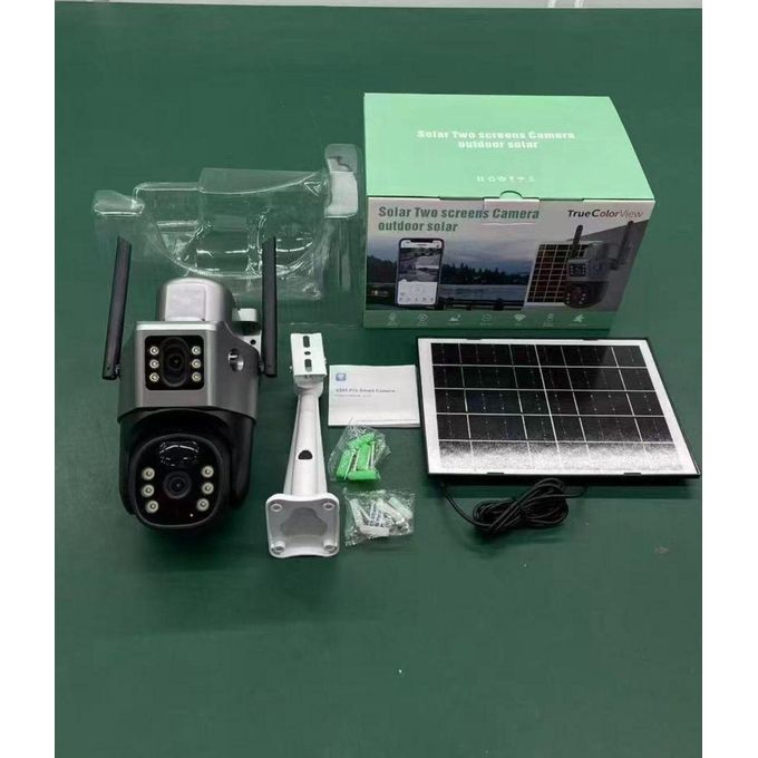 Generic V380 Pro 8MP 4K Dual-Lens Solar Powered Wireless Outdoor Security Camera – PTZ, Full Color Night Vision, AI Motion Detection & Two-Way Audio (Single Unit) | Jumia Nigeria