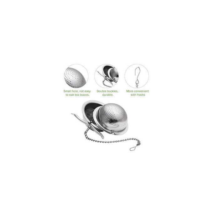 BESTONZON 2 Pcs Tea Ball Infuser with Chain Hook Premium Stainless Steel  Loose Leaf Tea Strainer Reusable Tea Filter 