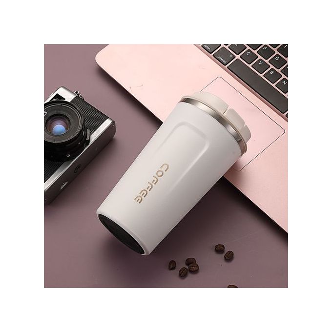 product_image_name-Generic-380/500ml Stainless Steel Coffee Mug Travel Cup White-1