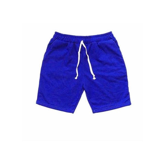 Casual Plain Royal Blue Short For Men And Women