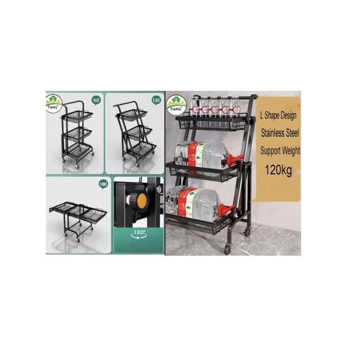 Generic 3 Tiers Multipurpose Utility Storage Rack Trolley | Jumia Nigeria