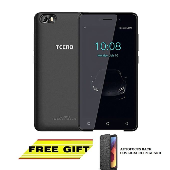 Tecno F1 Dual Sim 5 Display 8gb Rom 1gb Ram Elegant Black Free Protective Case Screen Guard Jumia Nigeria