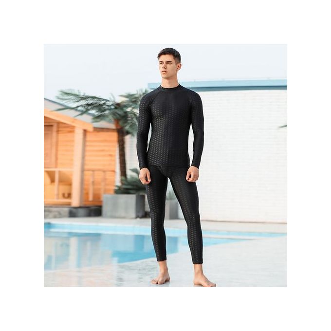 Fashion Men Swimming Suits Male Beach Surfing Diving Shark Skin Like  Material Long