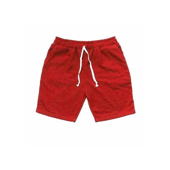 Fashion Casual Plain Red Short For Men And Women