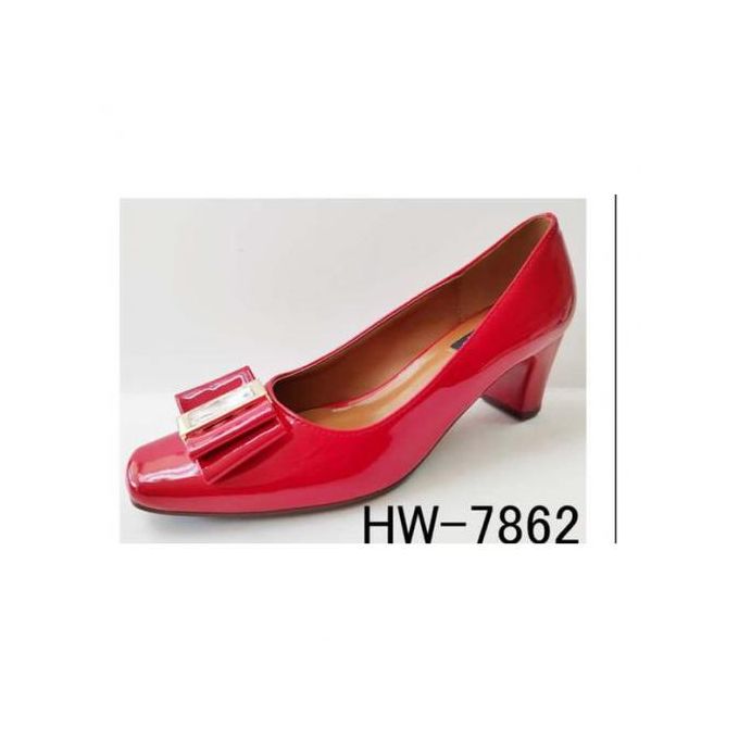 Fashion Beautiful Ladies Block Heel Office Court Shoe-Red | Jumia Nigeria