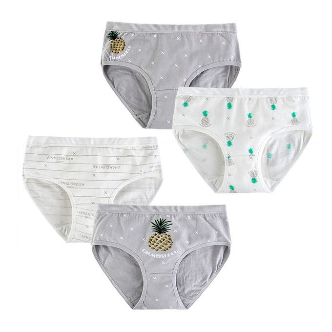 Fashion 4pcs Girls' Cotton Underwear Cute Baby Protective Panties